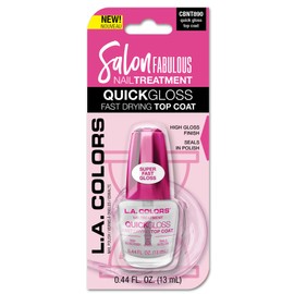 L.A. COLORS Salon Fabulous Nail Treatments, Quick Gloss Fast Drying Top Coat CBNT890