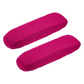 sourcing map Chair Armrest Slipcovers Covers, 32 x 8mm Polyester Removable Seat Hand Rest Protector for Office Chairs Desk Chair(Rose Red)