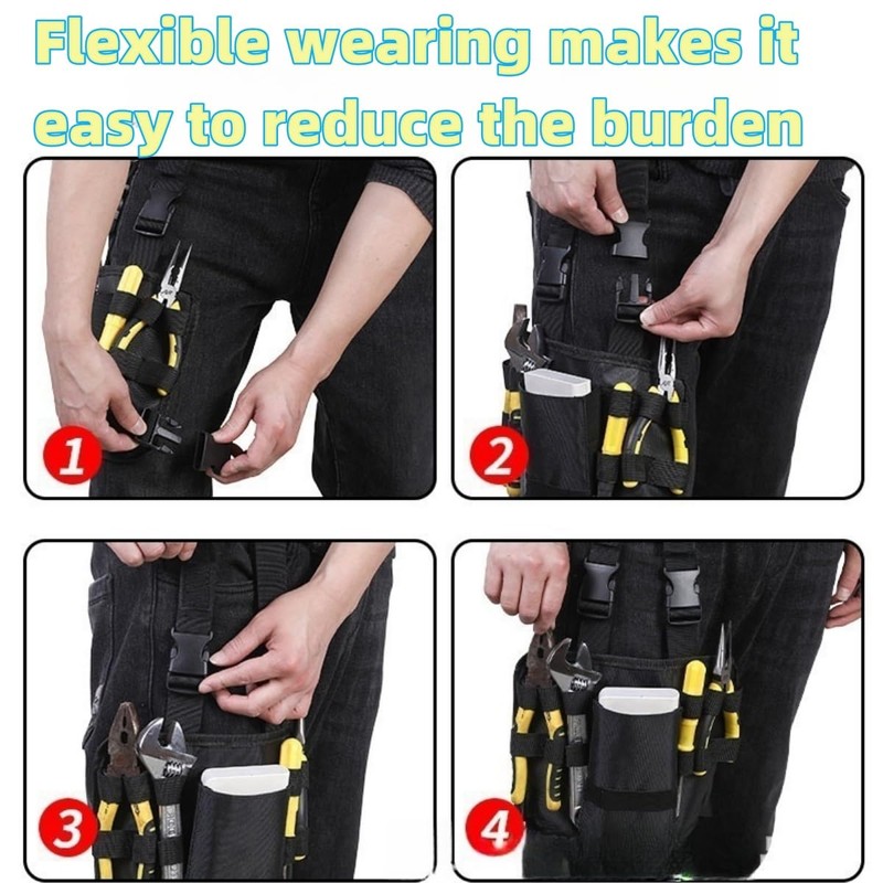 Jindizi Tool Pouch for Electricians & Repair - Heavy Duty