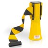 PYLE Black Retractable Traffic Cone Hazardous Caution Tape Style, Warning/Emergency