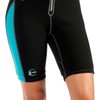 Cressi Lido 2 mm Lady Short Sleeves Short Wetsuits, Black/Aquamarine,