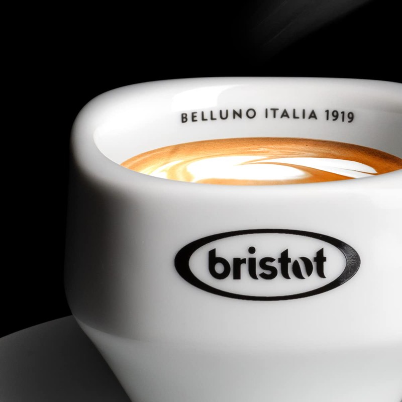 Bristot Porcelain Latte Cups with Saucers | Premium Collection Dolomit