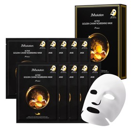 JMsolution Mascarilla Nutritiva Active Golden Caviar - Mascarilla Facial Coreana Para El Cuidado De La Piel - Caviar Extraído - Esencia De Colágeno-