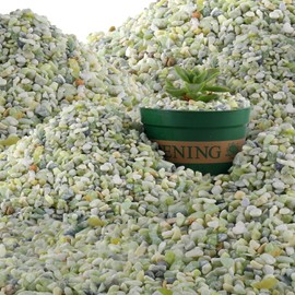 45lb Jade Bean Stone for Succulents,Bonsai,DIY Projects Rocks,Decorative Gravel for Plants and Vases Fillers,Fairy Gardening,Natural Stone Top Dressing for Potted Plants (1/4 Inch)
