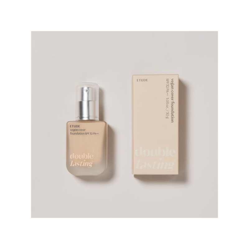 Etude 더블 래스팅 비건 커버 파운데이션 30g /24시간 커버 지속