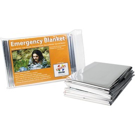 Urgent First Aid Solar Emergency Blanket 84" x 52" Mylar Thermal Emergency Space Blanket: Survival Essential for Camping & Preparedness | Keep one in Your First aid kit, Desk, Backpack, car, etc.