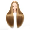 Mannequin Head with Synthetic Fiber Hair - Straight, 28" Doll