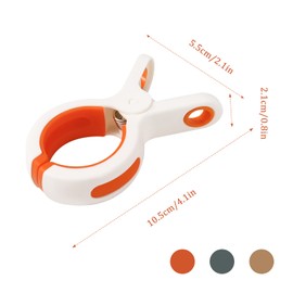 Heyu-Lotus 6pcs Beach Towel Clips Strong Grip Clothes Pegs Non-Slip Towel Pegs for Sun Lounger Washing Line Laundry Pool Chairs Sunbeds with Drawstring Organizer