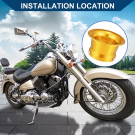 Hihaha Motorcycle Velocity Stack/for Bike/Aluminum Alloy / 1Pcs Gold Tone