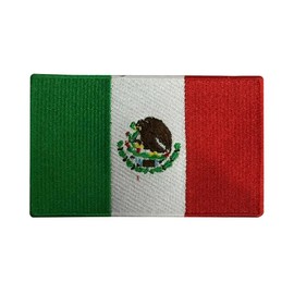 Mexico Flag, Mexico Patch Embroidered Iron On Patch Sew On National Emblem Large ( 5"x 3")