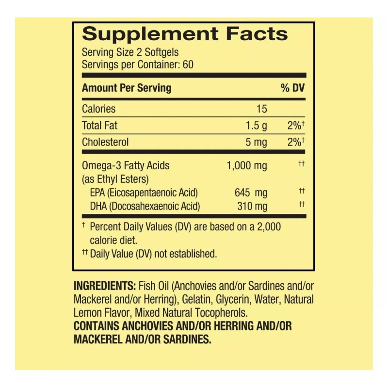 Spring Valley Omega-3 MINI Fish Oil Soft Gels, 1000 mg,