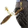 Leather Glove Holder Strap with Pure brass Clip Motorcycle Riding