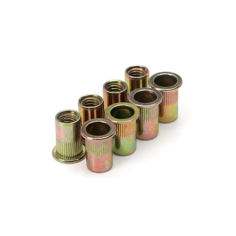 100PCs Carbon Steel 3/8-16 Rivet Nuts Zinc Plated Head Insert