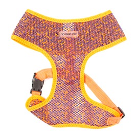 Parisian Pet Dog Harness - Adjustable Orange/Blue Puppy Harness - 100% Mesh Fabric No Pull Dog Harness Small Breed - Easy Walk Harness for Dogs - Dog Vest Harness for Walking, Running, Hiking - S