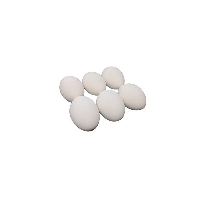 Ceramic Chicken Nesting Eggs (White) - Fake Training Eggs for