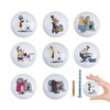 Lasyman 1.5" 8 PCS Fun Unique Laundry Wash Cartoon Theme