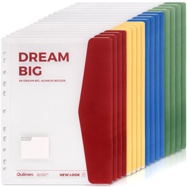 Binder Pockets,16 Pack Binder Envelopes with Closure 3 Ring Folders with Pockets 11 Holes Expandable Binder Folders with Pockets for School Supplies