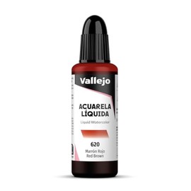 AV Acrylicos Vallejo: Colour Vallejo Liquid Watercolour 33620 Red Brown (32 ml)