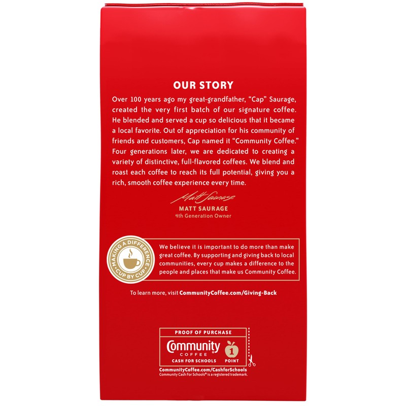 Community Coffee Dark Roast Ground Coffee, 16 oz Bag