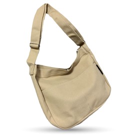 RUMIERE Tote Bag, Canvas, Shoulder Bag, Women's, Men's, Large Capacity, For Work or School Commutes, Crossbody, beige