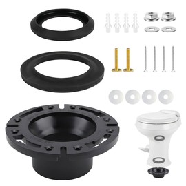 RV Toilet Seal and Floor Flange Kit, Compatible with RV 300/310/320 Series, Replaces 385345892 Socket Flange and 385311658 Flush Seal and 385311652 Base Seal, 3 in 1 Combo Kit