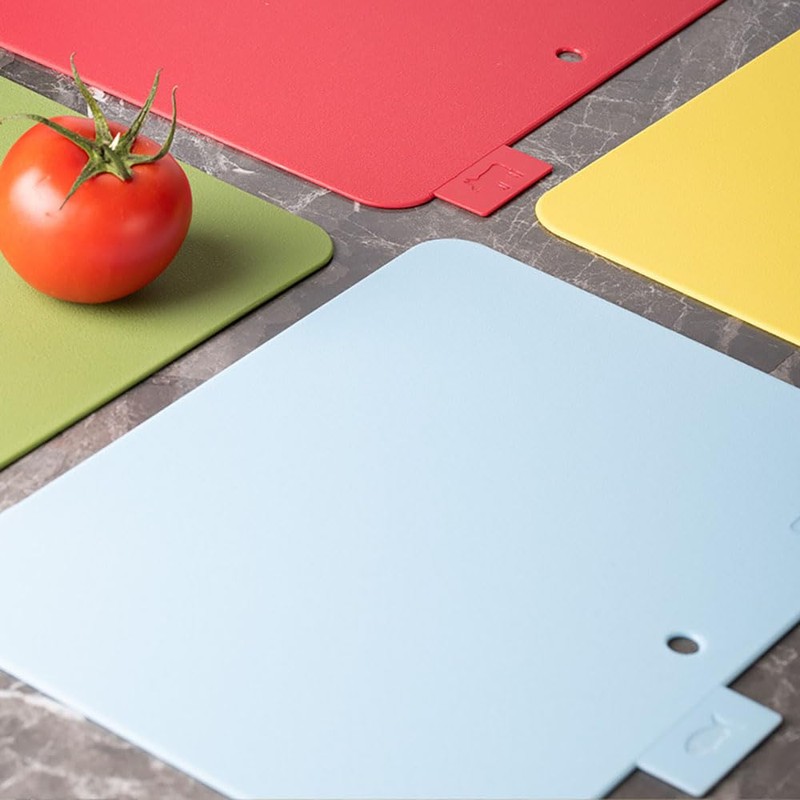 Chopping Board Set - Colour Coded Plastic Cutting Boards with