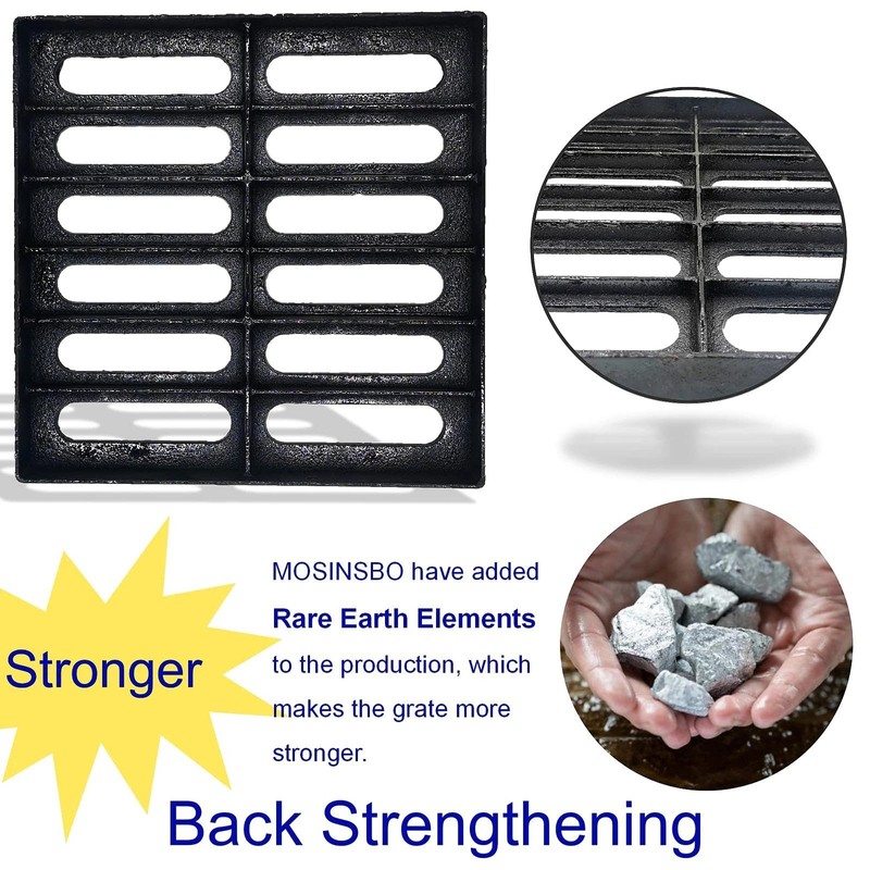 MOSINSBO Cast Iron Drain Grate 12x12 in for NDS Catch
