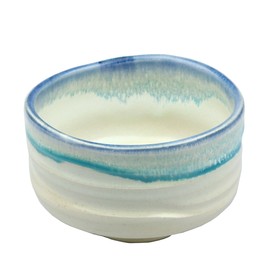 Yamaki Ikai F1545 Matcha Bowl, Kaneta Shiruhan Kusu Ayu (Diameter x Height), 4.9 x 3.1 inches (12.5 x 8 cm), Light Blue
