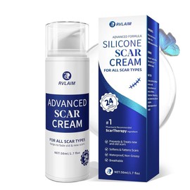 Rvlaim Pumkot Silicone Scar Sheets and Rvlaim Scar Cream Gel, Advanced Silicone Scar Gel Hydrating Moisturizing Skin 1.7 oz(50ml) - Specification: 1pcs（50ml）