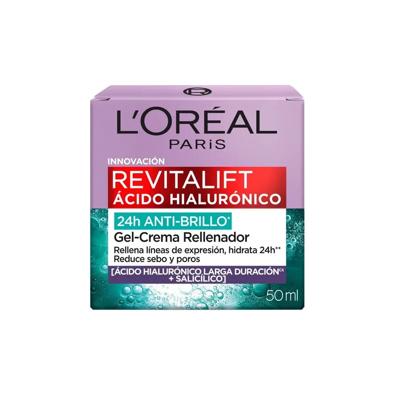 Gel Crema Hidratante Oréal Paris Revitalift Ácido Hialurónico