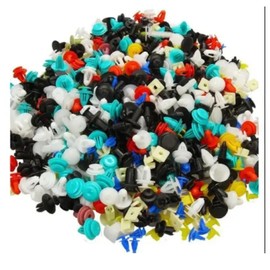 SANDARIO- Universal Car Clips Mixed -Bumper Clips-Door Panel Clips-Retainer clips-500 Pcs Assorted Plastic Clips for Car Fastener, Multi-Color-Automotive Clips