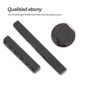Guitar Nut and Saddle Kit, 1 Set Ebony Nut and Saddle for Classical Guitar Part