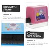 KONTONTY 4 Sets Compact Math Stamps Lovely Roller Stamps for