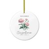Birth month flowers November Ceramic Ornament | 3" Round Sublimated