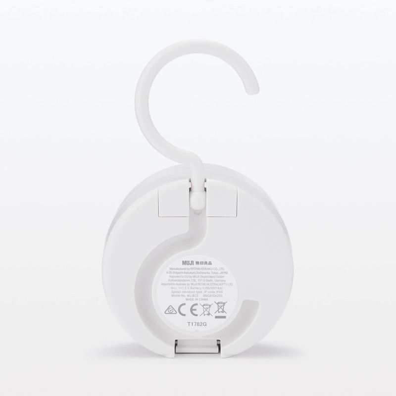Muji MJ-BC2 12046745 Analog Bass Clock, White, Width 3.4 x