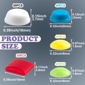 Isslly 195pcs Bump Dots for Visually Impaired, Mix Sizes Shapes Braille Tactile Stickers, Silicone Self-Adhesive Low Vision Blind Aids with Tactile Raised Dots for Elderly Blind- 5 Colors