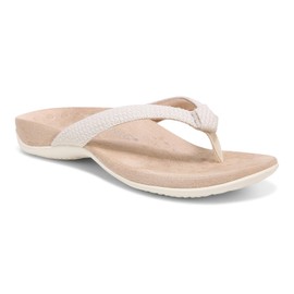 Vionic Mattie Women's Flip Flop Supportive Sandal Cream - 6.5 Medium