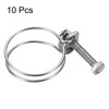 sourcing map 10Pcs Double Wire Hose Clamp, 40-45mm Adjustable Stainless