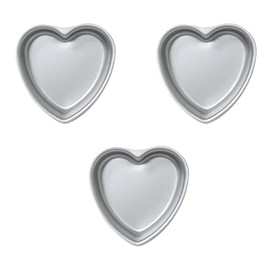 juego de 3 moldes para pastel en forma de corazón, molde para pastel en forma de corazón de 6 pulgadas, aluminio, para bodas, fiestas, familiares y otras ocasiones de pastel (6 x 2 pulgadas