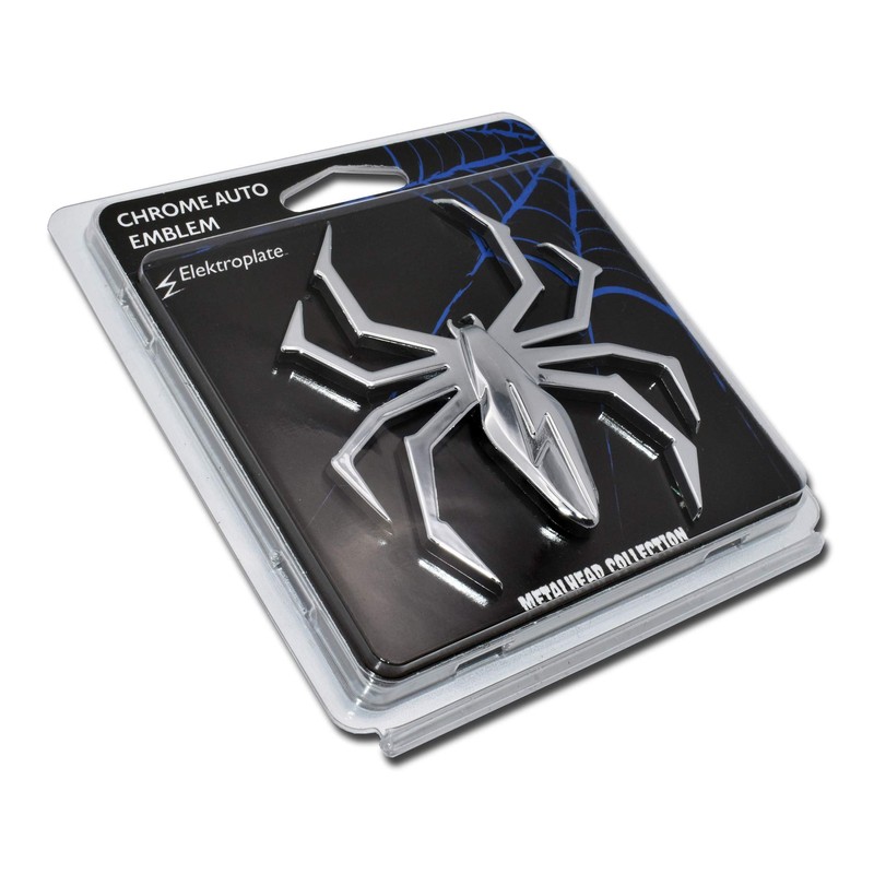 Elektroplate Exclusive Metalhead Collection Chrome Spiker All Metal Emblem for