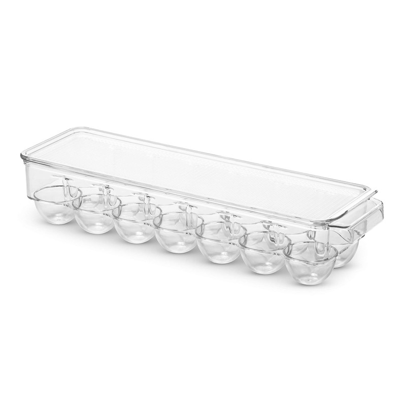 Set Of 8 Refrigerator Pantry Organizer Bins - Clear Food