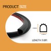 PACIXU D Shape Rubber Weather Stripping, Self-Adhesive Seal Strip, Rubber