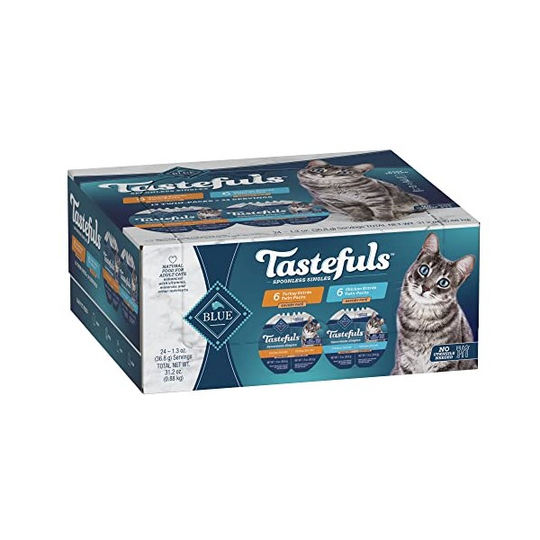 Blue Buffalo Tastefuls Spoonless Singles Adult Pate Wet Cat Food