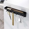 Key Rack Black with Shelf, Key Holder Key Rack with