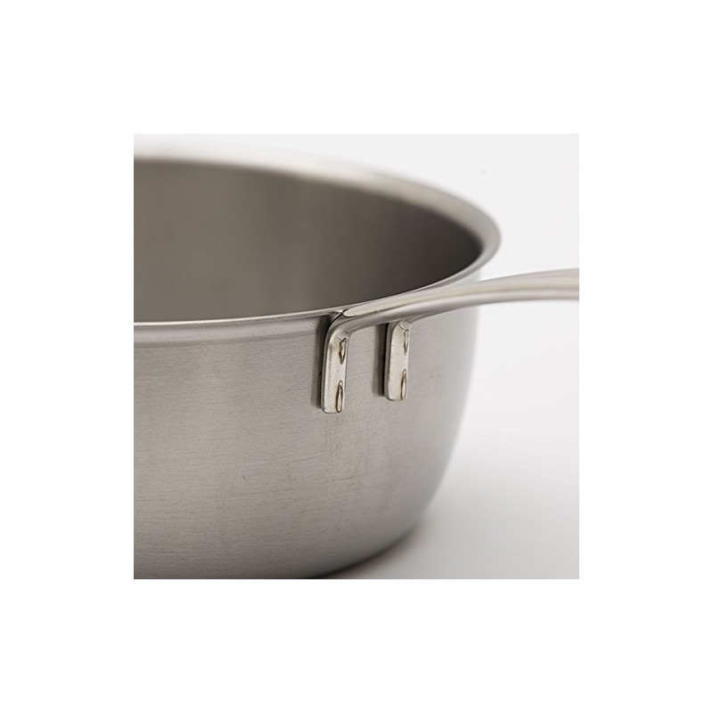 Harumi Kurihara IH Compatible Aluminum Clad Snow Flat Pot 7.1
