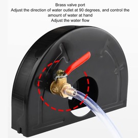 Protector de Recolección de Polvo para Amoladora Angular, Cubierta Antipolvo, Salida de Agua Ajustable, Superficie de Molienda, Cubierta para Polvo con Válvula de 1/4 Pulgadas