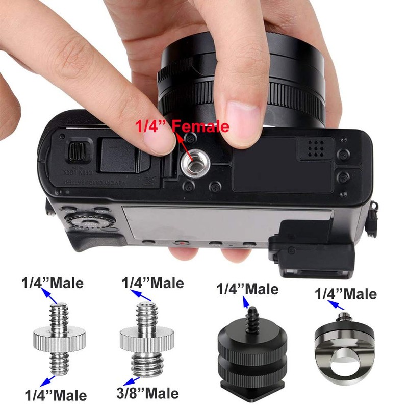 Homeet Camera Screw 1/4 Inch to 3/8 Inch Thread Screw