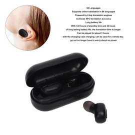 L13 Language Translator Earbuds, 84 Languages Noise Reduction Wireless Translator Device with APP for Translating and Music and Calls (Black)