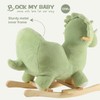 Rock My Baby Rocking Horse Green Dinosaur with Chair, Plush