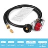 WADEO 4 FT 0-30 PSI Adjustable High Pressure Propane Regulator